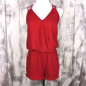 Naked Zebra Small Red Romper
